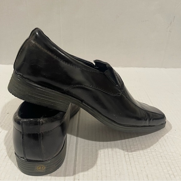 Men’s Royal Shoes Black Faux Leather Slip On Oxford Dress Shoes Size 8 US! - Picture 9 of 12